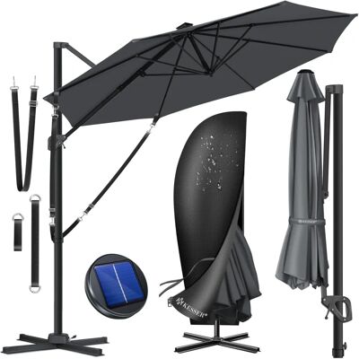 Grand parasol rond KESSER - Résistant aux UV, rotation à 360°, inclinaison en 7 positions - Publicité Grand parasol rond KESSER - Résistant aux UV, rotation à 360°, inclinaison en 7 positions - Publicité