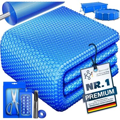 KESSER Pool Solarabdeckung - 244cm, Blau, Flexibel, UV-beständig - Pool Solarabdeckung KESSER Pool Solarabdeckung - 244cm, Blau, Flexibel, UV-beständig - Pool Solarabdeckung