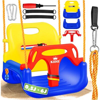 KIDIZ Baby Schaukel - 3-in-1 Verstellbarer Gartensitz - Sicherheit & Spaß KIDIZ Baby Schaukel - 3-in-1 Verstellbarer Gartensitz - Sicherheit & Spaß