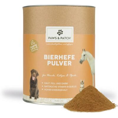 PAWS & PATCH - BIERHEFE Pulver - für Hunde, Katzen & Pferde - Pulver - 500 g - Tierergänzung PAWS & PATCH - BIERHEFE Pulver - für Hunde, Katzen & Pferde - Pulver - 500 g - Tierergänzung