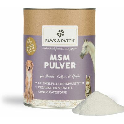 PAWS & PATCH - MSM Pulver - 250 g - Tierergänzungsmittel PAWS & PATCH - MSM Pulver - 250 g - Tierergänzungsmittel