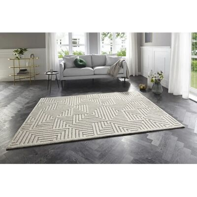 Tapis Elle Decoration Manipu - Beige 160x230cm - Effet Haut-Bas Tapis Elle Decoration Manipu - Beige 160x230cm - Effet Haut-Bas
