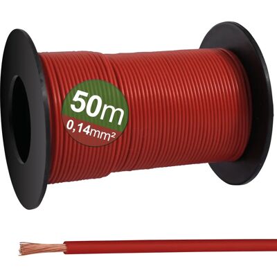 QUADRIOS 23CW020 Cable de cobre - 50 m, 0.14 mm², Rojo QUADRIOS 23CW020 Cable de cobre - 50 m, 0.14 mm², Rojo