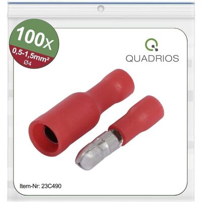 Quadrios 23C490 Circular Connectors - Red Quadrios 23C490 Circular Connectors - Red