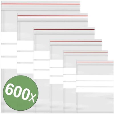 Sacchetti con zip trasparente Quadrios - Diverse dimensioni Sacchetti con zip trasparente Quadrios - Diverse dimensioni