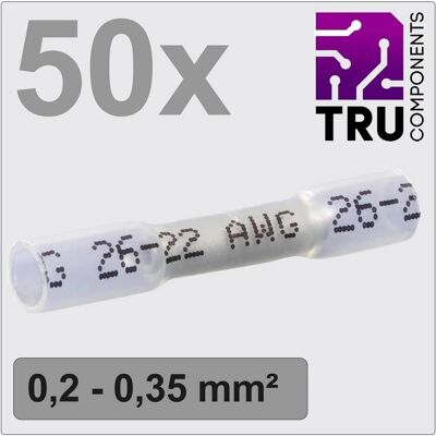 TRU COMPONENTS TC-12888396 Vollisolierter Stoßverbinder - V-Form, 50 St TRU COMPONENTS TC-12888396 Vollisolierter Stoßverbinder - V-Form, 50 St