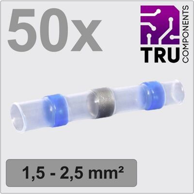 Tru Components Blauer Schrumpfschlauch-Stoßverbinder - 50 Stück Tru Components Blauer Schrumpfschlauch-Stoßverbinder - 50 Stück