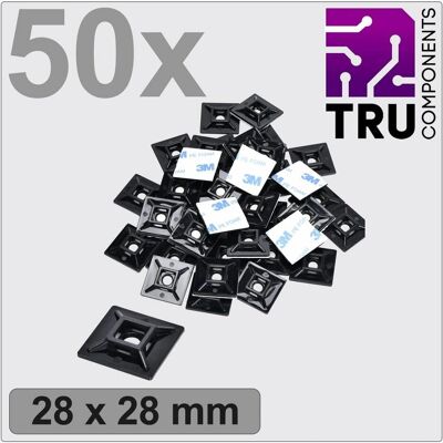 TRU COMPONENTS T24CA068 Selbstklebende Montagebasis - 4-fach Doppelaufnahme - 50 Stück TRU COMPONENTS T24CA068 Selbstklebende Montagebasis - 4-fach Doppelaufnahme - 50 Stück