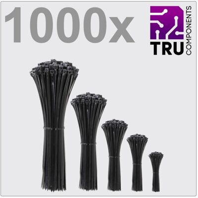 Tru Components TC-12888560 T24CA072 Zwart UV-stabiliseerde Kabelbinders - Kabelbinders Tru Components TC-12888560 T24CA072 Zwart UV-stabiliseerde Kabelbinders - Kabelbinders
