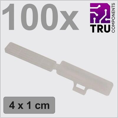 TRU COMPONENTS T24CA082 Kabelmarkörer - 9,5x41,5mm Transparent TRU COMPONENTS T24CA082 Kabelmarkörer - 9,5x41,5mm Transparent