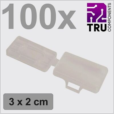 TRU COMPONENTS T24CA083 Kabelmarkeerder - Transparant - 18x30 mm TRU COMPONENTS T24CA083 Kabelmarkeerder - Transparant - 18x30 mm
