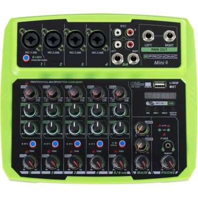 Pronomic - Mini6 - 6 canaux - USB - Mixeur DJ - Publicité Pronomic - Mini6 - 6 canaux - USB - Mixeur DJ - Publicité