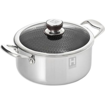 HENSSLERS Casserole en Acier Inoxydable 5L - 24cm, Induction - Publicité HENSSLERS Casserole en Acier Inoxydable 5L - 24cm, Induction - Publicité