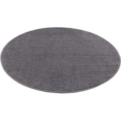 CARPET CITY FANCY900 - Rund Grauer Teppich mit 3D Streifen CARPET CITY FANCY900 - Rund Grauer Teppich mit 3D Streifen
