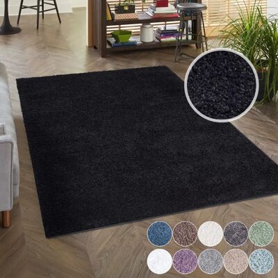 CARPET CITY - City Shaggy - Schwarz - 100x200 cm - Rug CARPET CITY - City Shaggy - Schwarz - 100x200 cm - Rug