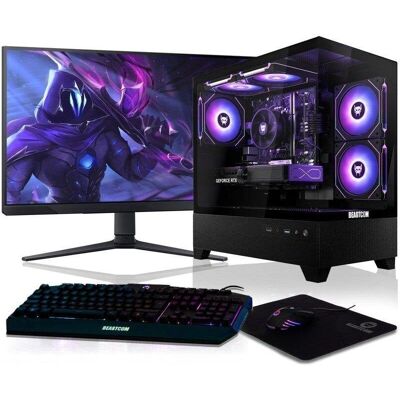 BEASTCOM Q5 Pro Gaming - Intel Core i9-10900F - 32 GB RAM - 1 TB SSD - RTX 4070 - Monitor 27" Full-HD - Pack PC Gaming BEASTCOM Q5 Pro Gaming - Intel Core i9-10900F - 32 GB RAM - 1 TB SSD - RTX 4070 - Monitor 27" Full-HD - Pack PC Gaming