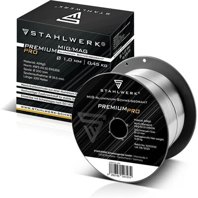 Fils MIG MAG aluminium ER5356 - 1mm, 0,45kg - Publicité Fils MIG MAG aluminium ER5356 - 1mm, 0,45kg - Publicité