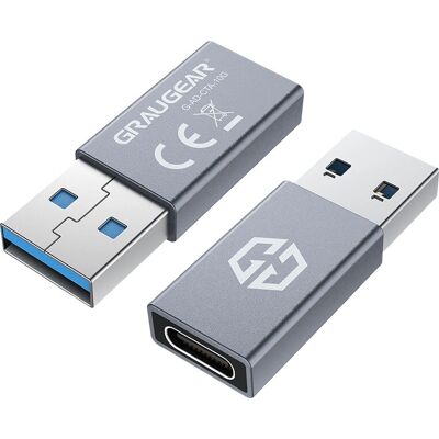 Graugear G-AD-CTA-10G Cabo adaptador USB-A a USB-C Graugear G-AD-CTA-10G Cabo adaptador USB-A a USB-C