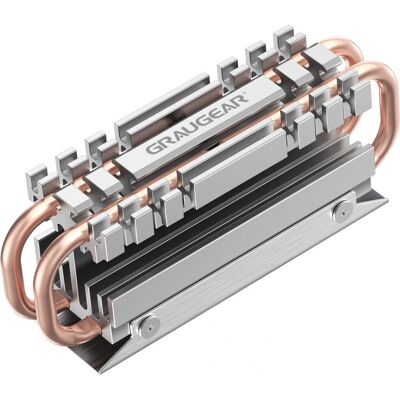 GRAUGEAR G-M2HS06 Disipador de calor de aluminio y cobre para SSD M.2 NVMe - Sistema de enfriamiento de computadoras GRAUGEAR G-M2HS06 Disipador de calor de aluminio y cobre para SSD M.2 NVMe - Sistema de enfriamiento de computadoras