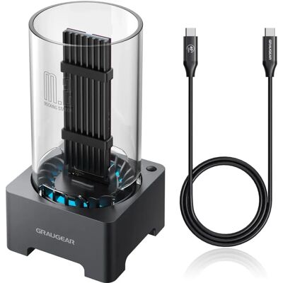 Estación de acoplamiento GRAUGEAR USB 4.0 para M.2 PCIe Gen4x4 NVMe SSD Estación de acoplamiento GRAUGEAR USB 4.0 para M.2 PCIe Gen4x4 NVMe SSD