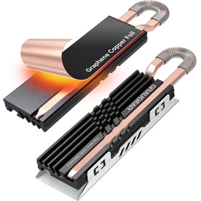 GRAUGEAR G-M2HS07-GC Computers Kühlsystem - Schwarz - SSD Heat Pipe Kit GRAUGEAR G-M2HS07-GC Computers Kühlsystem - Schwarz - SSD Heat Pipe Kit