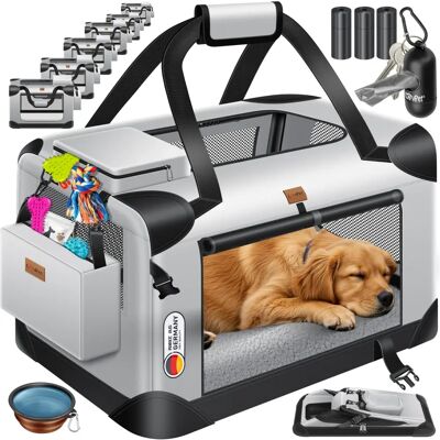 LOVPET Caja Plegable para Perros y Gatos - Ventilada y Espaciosa LOVPET Caja Plegable para Perros y Gatos - Ventilada y Espaciosa