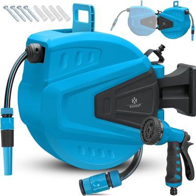 KESSER Automatischer Gartenschlauchaufroller - 180° drehbarer Wandhalter KESSER Automatischer Gartenschlauchaufroller - 180° drehbarer Wandhalter