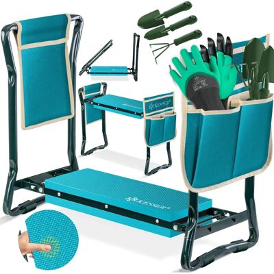 KESSER Gartenkniestreben - 2-in-1 gepolsterter Hocker mit Werkzeugtaschen KESSER Gartenkniestreben - 2-in-1 gepolsterter Hocker mit Werkzeugtaschen