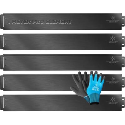 Kesser Stahl-Garteneinfassung - Flexibel, 5-50m, Schwarz Kesser Stahl-Garteneinfassung - Flexibel, 5-50m, Schwarz