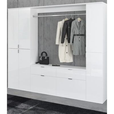 Inn.Furn GarderobensystemX in weiß Hochglanz - Kleiderschrank Inn.Furn GarderobensystemX in weiß Hochglanz - Kleiderschrank