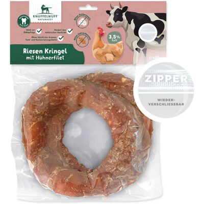 Knuffelwuff - Riesenkringel - Hühnerfilet - 450 g - Hundesnack Knuffelwuff - Riesenkringel - Hühnerfilet - 450 g - Hundesnack