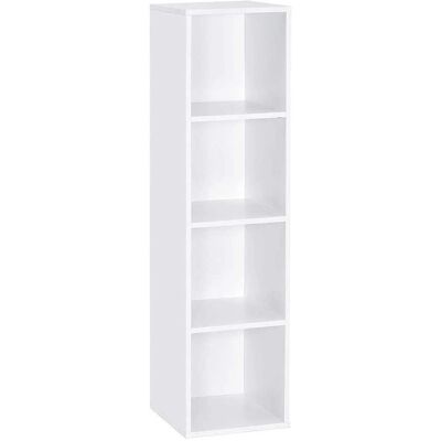 Meerveil Witte Boekenkast - Verstelbare Planken - Bibliotheek Meerveil Witte Boekenkast - Verstelbare Planken - Bibliotheek