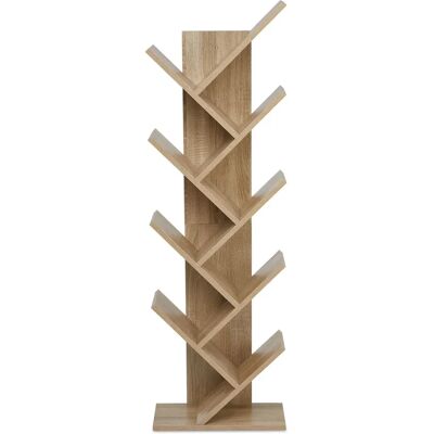 MEERVEIL - Mondeer - Beige - 40 x 20 x 127 cm - bookshelf - Publicité MEERVEIL - Mondeer - Beige - 40 x 20 x 127 cm - bookshelf - Publicité
