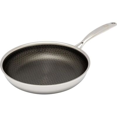 Poêle en Acier Inoxydable HENSSLERS - 24cm, induction compatible - Publicité Poêle en Acier Inoxydable HENSSLERS - 24cm, induction compatible - Publicité