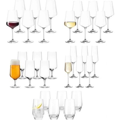 LEONARDO - PUCCINI - 30-teilige - Transparente - Glasgeschirr LEONARDO - PUCCINI - 30-teilige - Transparente - Glasgeschirr