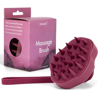 Bellody - Kopfmassagebürste - Bordeaux Red - Magnet - Hairbrush Bellody - Kopfmassagebürste - Bordeaux Red - Magnet - Hairbrush