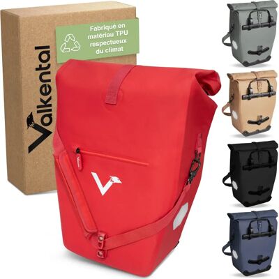 Valkental ValkOcean Recyceltes Plastik 28L Röd - Gepäckträgertasche Valkental ValkOcean Recyceltes Plastik 28L Röd - Gepäckträgertasche