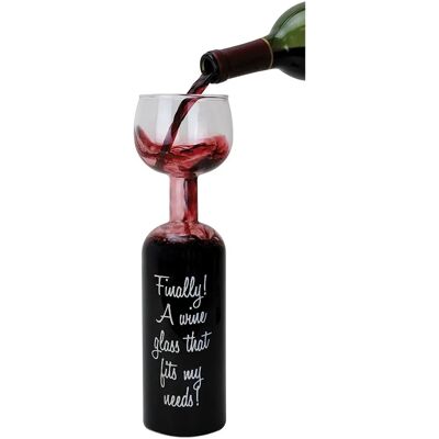 Winkee Weinflaschenglas - 0,75 Liter Transparent Winkee Weinflaschenglas - 0,75 Liter Transparent