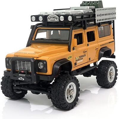 Amewi D90X28 Crawler a escala de metal - Coche RC 1:28, Amarillo, 4WD Amewi D90X28 Crawler a escala de metal - Coche RC 1:28, Amarillo, 4WD
