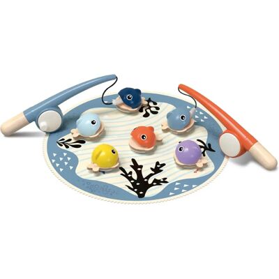 Set de poissons magnétiques Topbright - 2 cannes, 6 poissons, tissu doux - Publicité Set de poissons magnétiques Topbright - 2 cannes, 6 poissons, tissu doux - Publicité