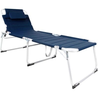 Mojawo Gartenliege - Dunkelblau - Aluminium - 200cm Mojawo Gartenliege - Dunkelblau - Aluminium - 200cm