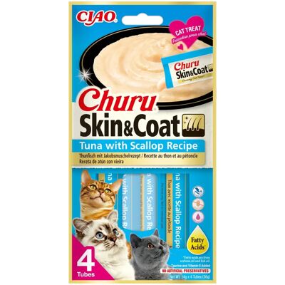 Inaba Atún Vieira Galletas para Gatos - Piel y Pelo - 4 Varillas Inaba Atún Vieira Galletas para Gatos - Piel y Pelo - 4 Varillas