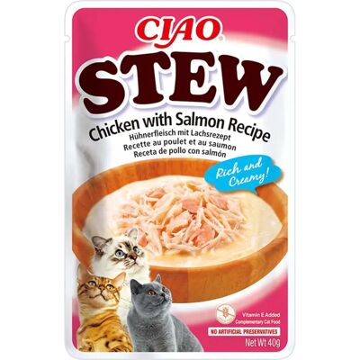 Inaba Ciao Ragoût Poulet Saumon 12x40g - Nourriture pour chats Inaba Ciao Ragoût Poulet Saumon 12x40g - Nourriture pour chats