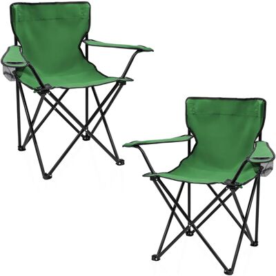 SPETEBO - Sedia pieghevole - Vert foncé - Chaise de camping - Publicité SPETEBO - Sedia pieghevole - Vert foncé - Chaise de camping - Publicité