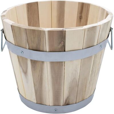 SPETEBO - Wooden plant bucket - 28 x 23 cm - Plant pot SPETEBO - Wooden plant bucket - 28 x 23 cm - Plant pot