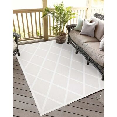 CARPET CITY Santorini 3D-Teppich - Für drinnen und draußen, Beige CARPET CITY Santorini 3D-Teppich - Für drinnen und draußen, Beige
