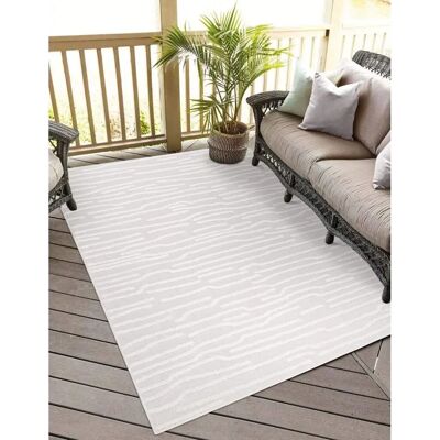CARPET CITY Santorini 450 Outdoorteppich - 3D-Effekt, Gestreift CARPET CITY Santorini 450 Outdoorteppich - 3D-Effekt, Gestreift