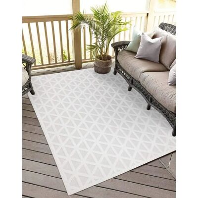CARPET CITY Santorini 446 Outdoor-Teppich - Geometrisches 3D-Design CARPET CITY Santorini 446 Outdoor-Teppich - Geometrisches 3D-Design