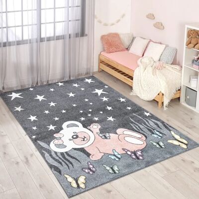 Carpet City Kinderteppich Anime - 160x230cm, Grau, Modern, Sicher Carpet City Kinderteppich Anime - 160x230cm, Grau, Modern, Sicher