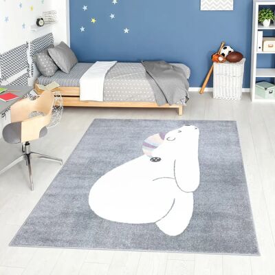 CARPET CITY Anime Kinderteppich - 140x200cm, Grau, Weich, Cartoon-Motive CARPET CITY Anime Kinderteppich - 140x200cm, Grau, Weich, Cartoon-Motive